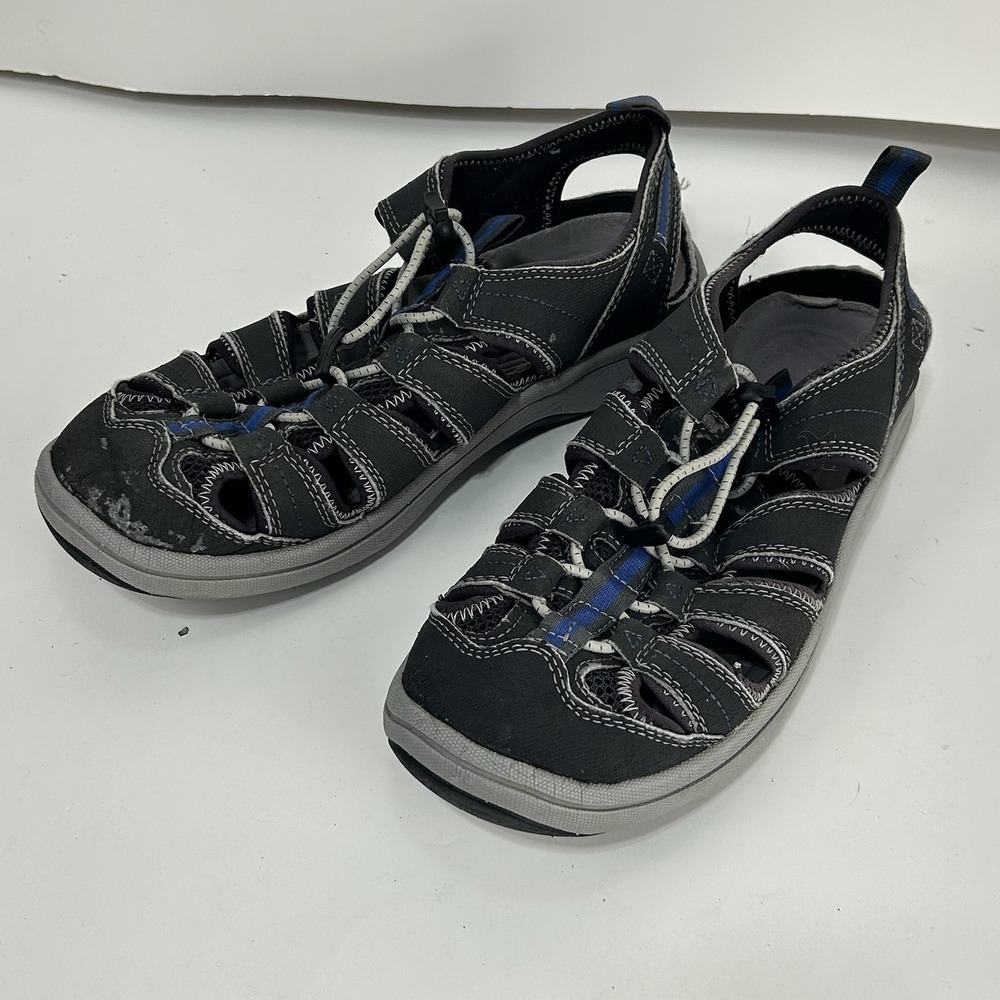Bass Stingray Men's Sport Sandals Fisherman Water Shoes Black Gray Size 8.5